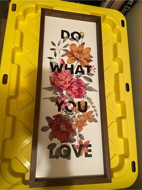 Do What You Love Floral Wall Art - Pink & Orange